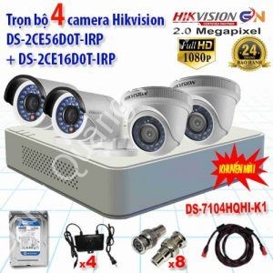 TRỌN BỘ 4 CAMERA HIKVISION 2.0 GIÁ TỐT VŨNG TÀU