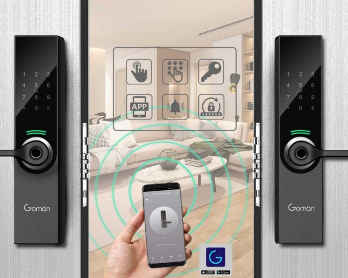 Khóa cửa thông minh vân tay cho căn hộ GOMAN GM-SL262W