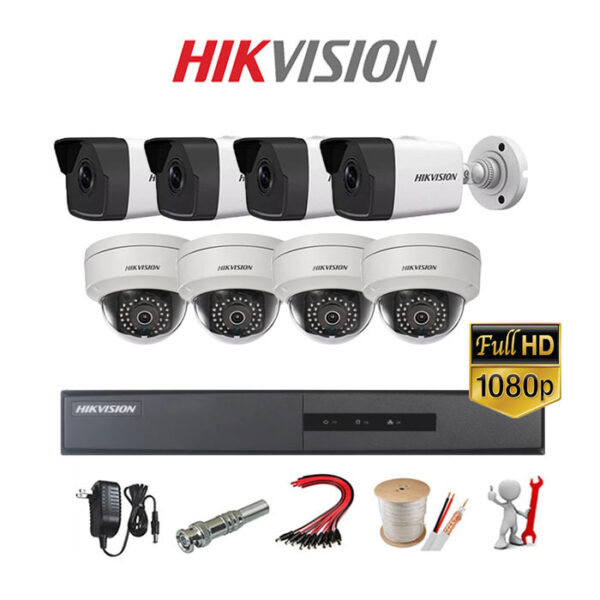 Lắp đặt trọn gói bộ 4 Camera IP Hikvision 2MP